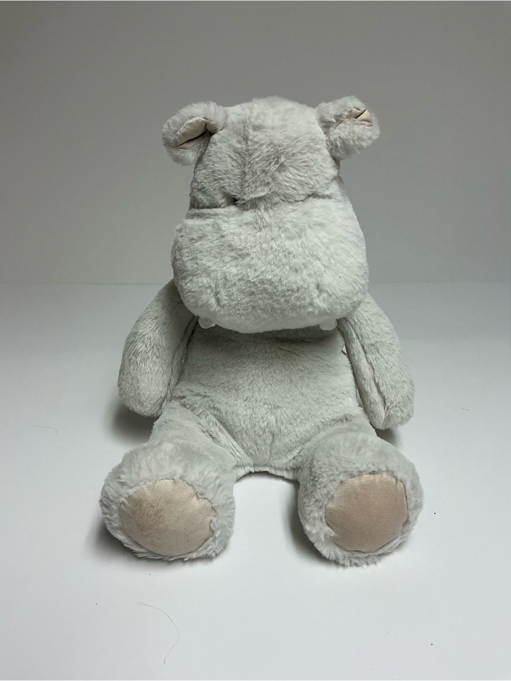 Pottery Barn Kids Plush Hippo Light Grey Stuffed Animal 2018 - SUPER SOFT!